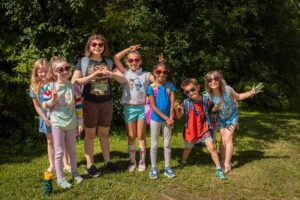 kids dressed up as pop stars at camp